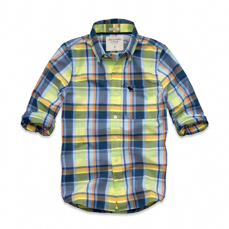 Abercrombie Fitch Hombres Necesidad Algodón Camisa AF6923